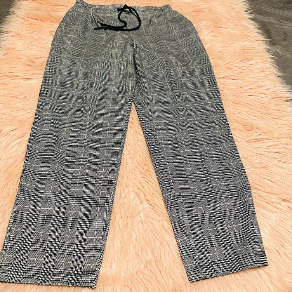 a new day Charcoal Checkered Joggers